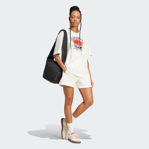 White Trefoil Series Flower Loose Tee