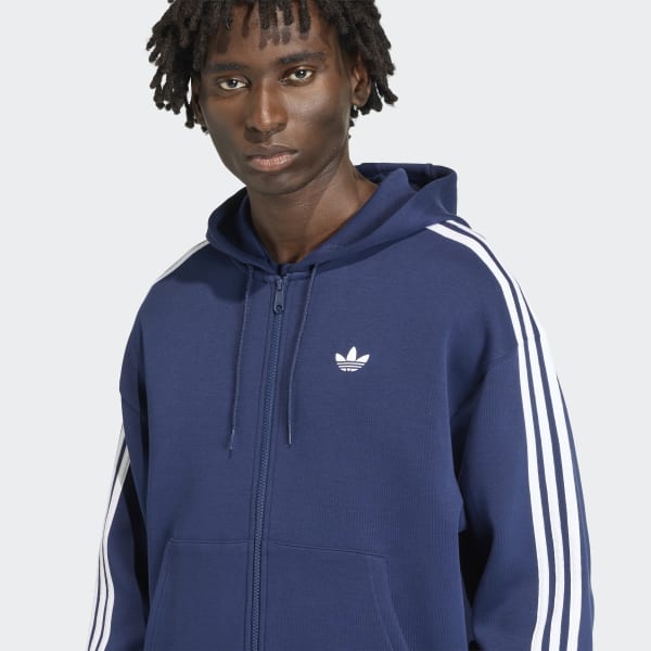 adidas Adicolor Spacer Oversized Hoodie - Blue | Free Shipping