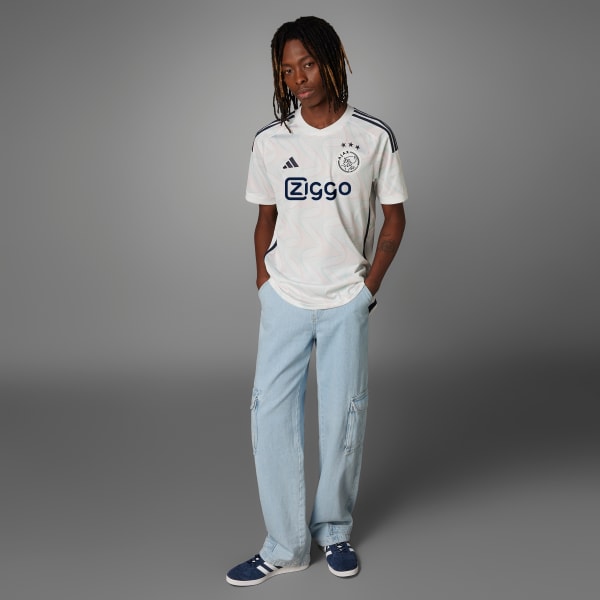 Adidas 23-24 Ajax Replica Away Jersey White Size Men's XL