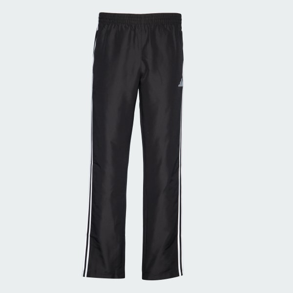 Black Woven adidas 3 Stripes Straight Pants