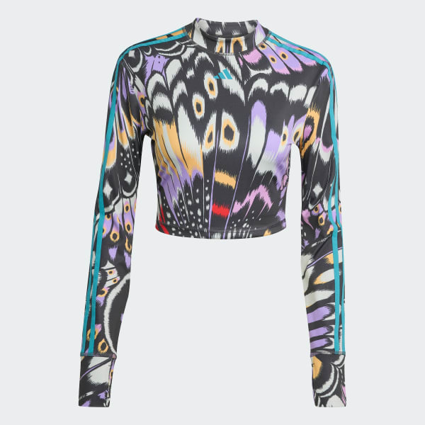 Negro Camiseta adidas X Farm Rio Manga Larga