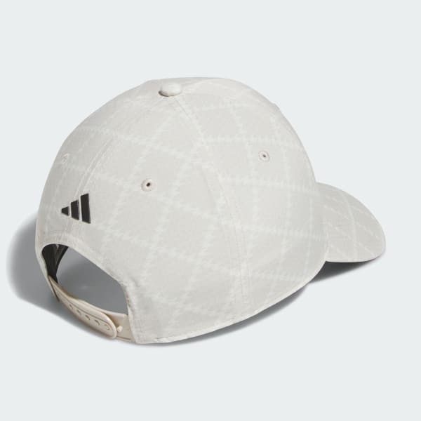 Beige 3-Stripes Tour Houndstooth Print Hat