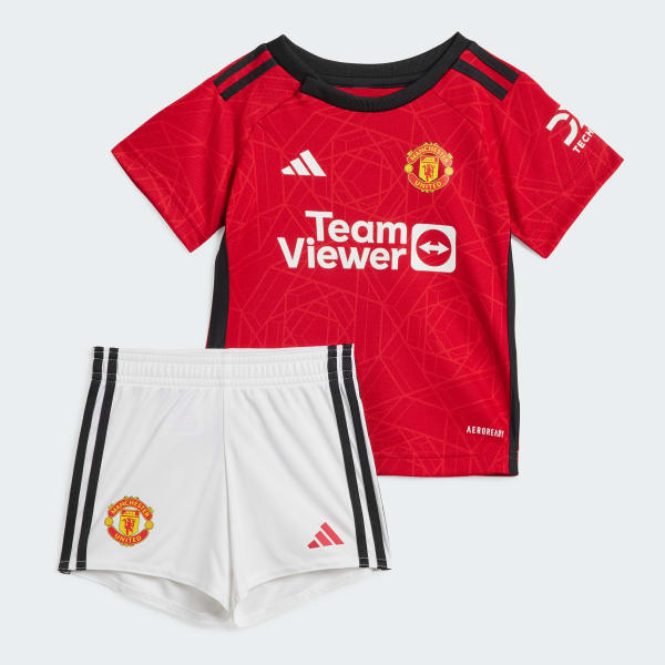 Red Manchester United 23/24 Home Kit Kids