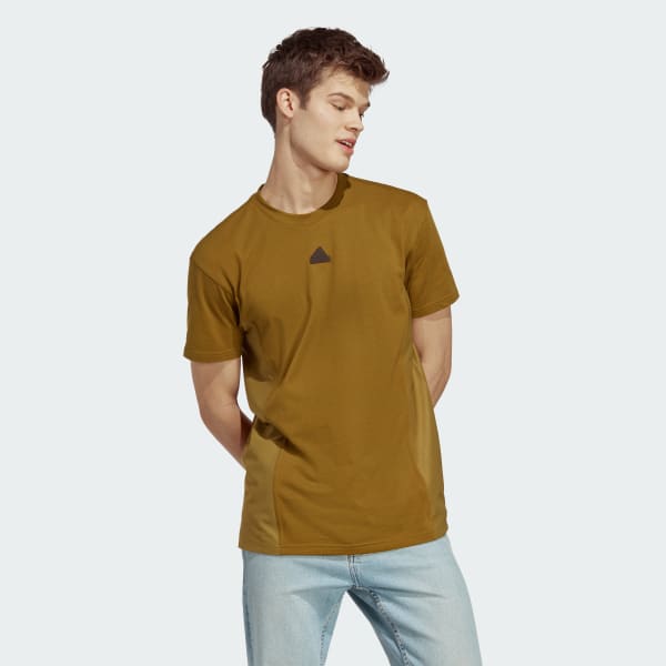 Mens khaki adidas t shirt top