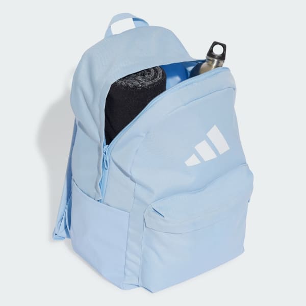 Azul Mochila Classic 3 Bar Logo