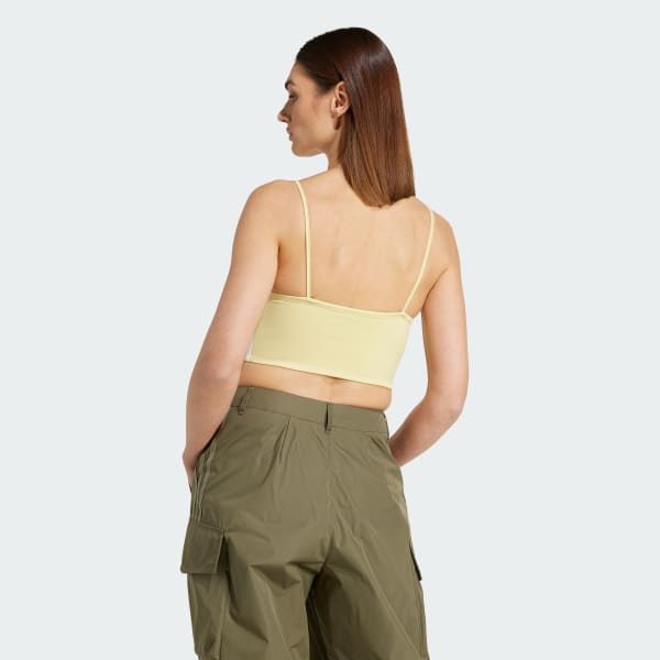 Yellow Adicolor 3-Stripes Bra Top