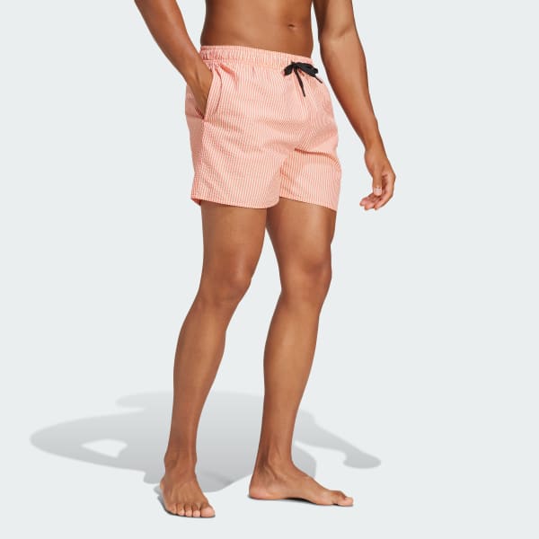 Rot Stripey Classics Short Length Badeshorts