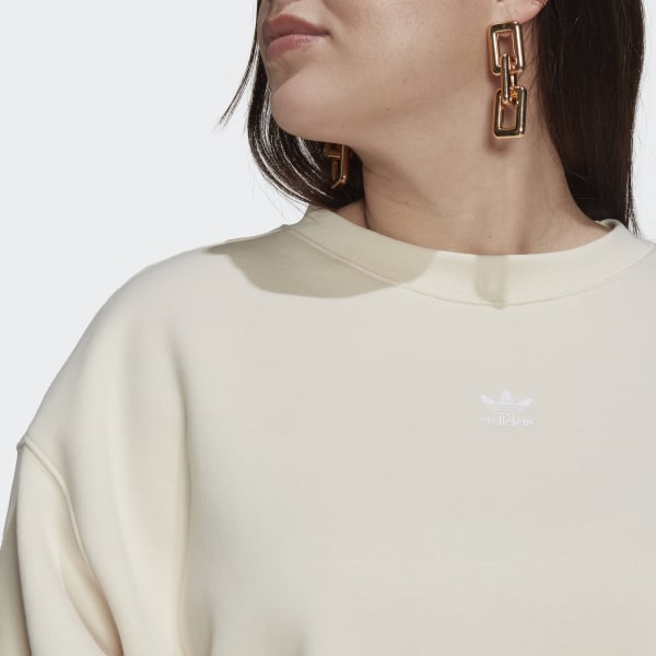 Beige Sweat-shirt Adicolor Essentials Crew (Grandes tailles) N4176