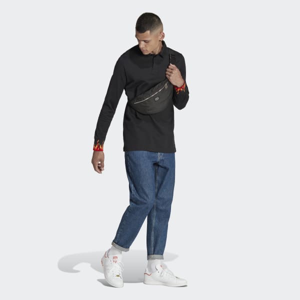 Sort Belgium Lifestyler Long Sleeve polotrøje DB736