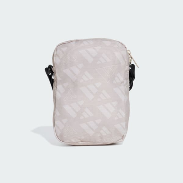 Beige Borsello Organizer Linear Printed