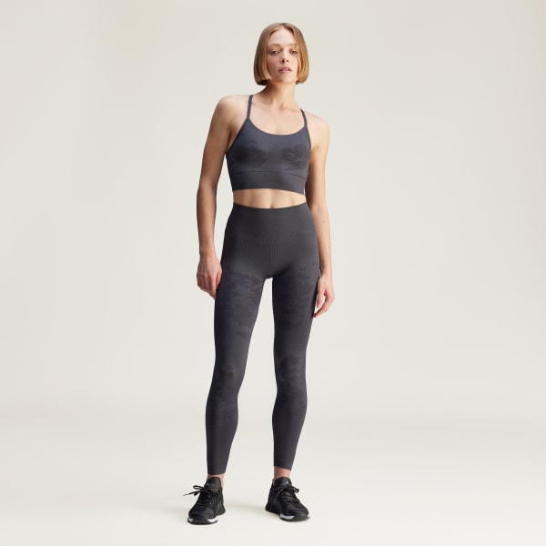 Grey adidas by Stella McCartney TrueStrength Seamless Yoga Bra