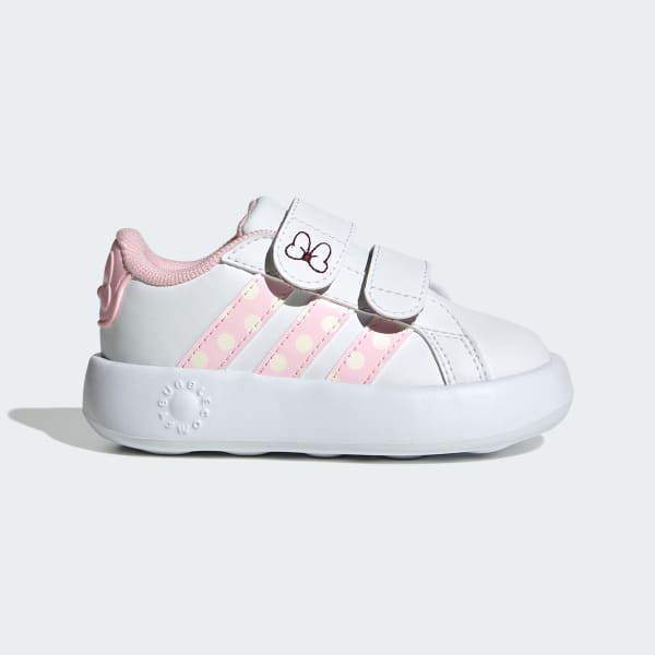 White adidas Disney Minnie Mouse Grand Court 아동 신발