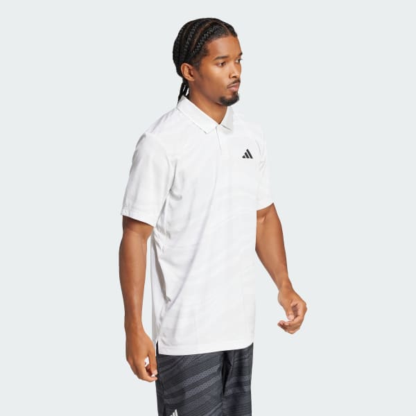 Grey Club Tennis Climacool Graphic Polo Shirt