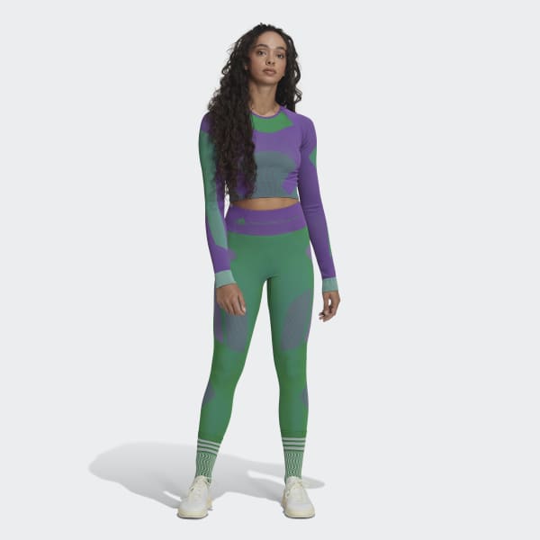 Lila adidas by Stella McCartney TrueStrength Yoga Crop Top C8658