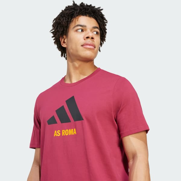adidas AS Roma Seasonal Graphic Tee - Burgundy | Free Shipping