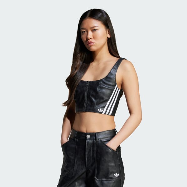Top Faux Leather Adilenium Season 3 Vintage