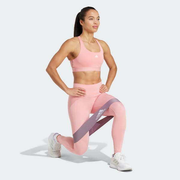 Pink Optimé Essentials Stash Pocket Full-Length Leggings