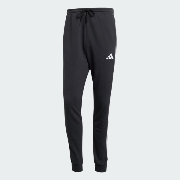 Nero Pantaloni Essential 3-Stripes French Terry