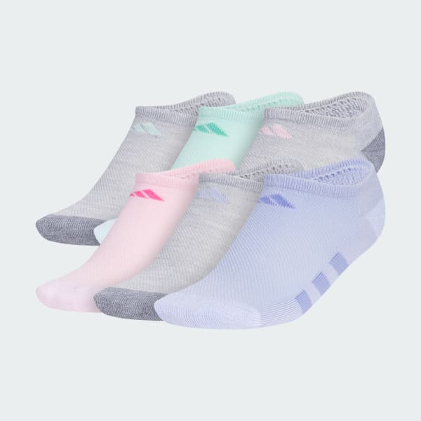 adidas Athletic Cushioned 6 Pack No Show Socks Kids Multi Free Shipping with adiClub adidas US