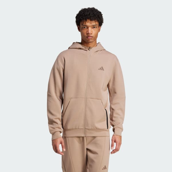 hnědá Sportovní bunda Designed for Training Full-Zip