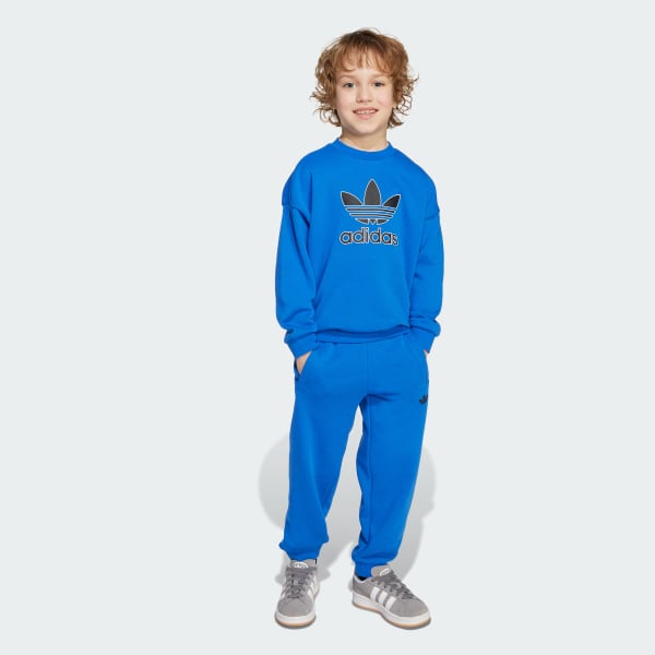 Bleu Ensemble sweat-shirt ras-du-cou Enfants