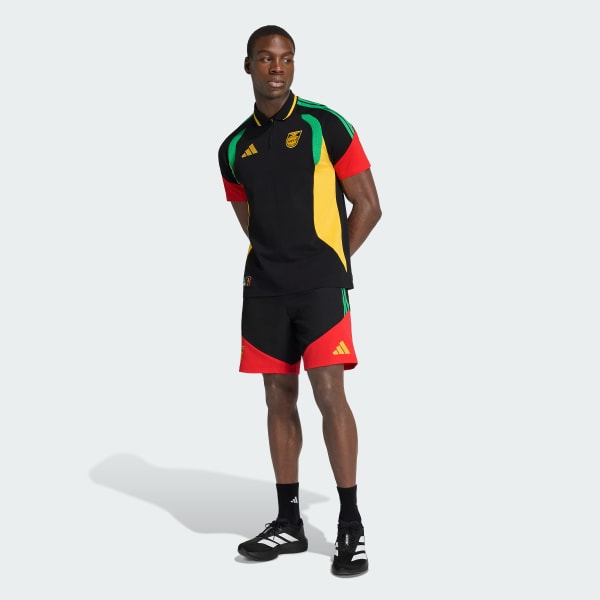 Preto Shorts Tiro Downtime Jamaica 26 x Bob Marley