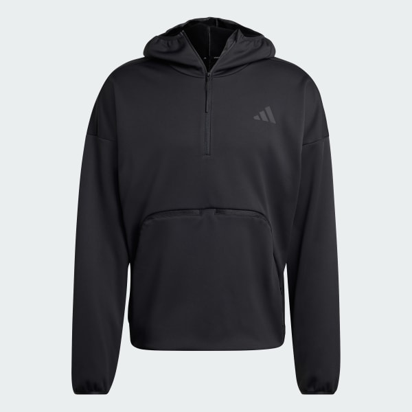 adidas City Tech Softshell Half-Zip Hoodie - Black | adidas Türkiye