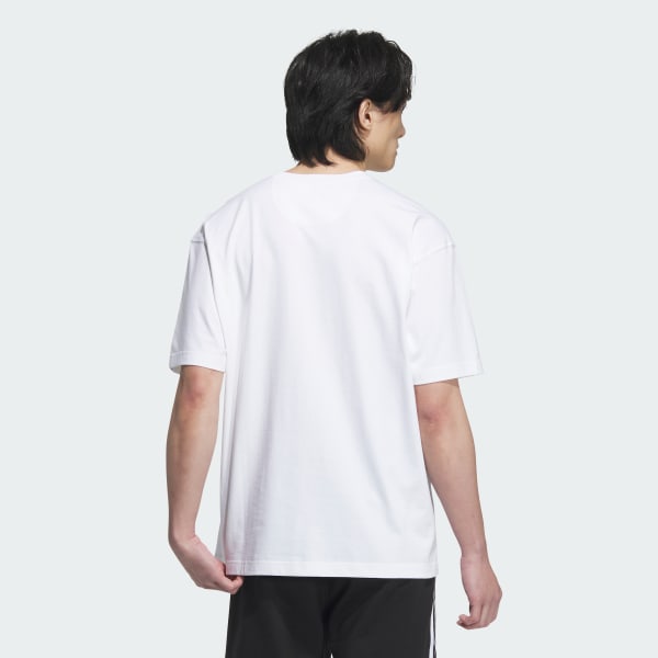 ホワイト エッセンシャルズ プラス ルーズフィット スモールロゴ 半袖Tシャツ