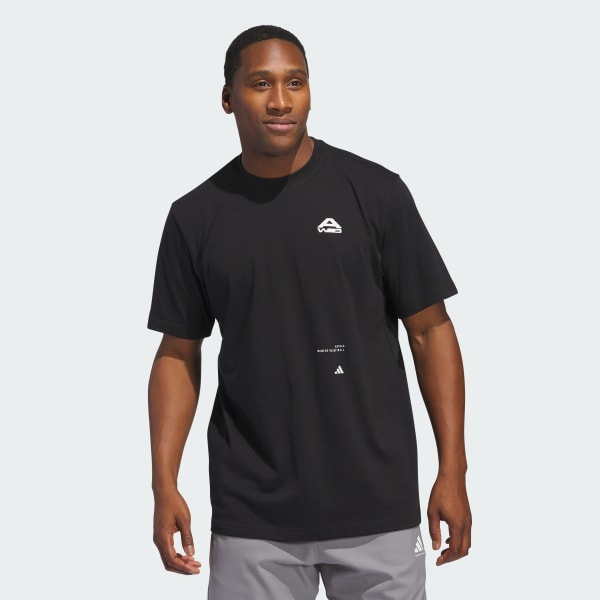 Negro Polera adidas Basketball Mujer Estampada