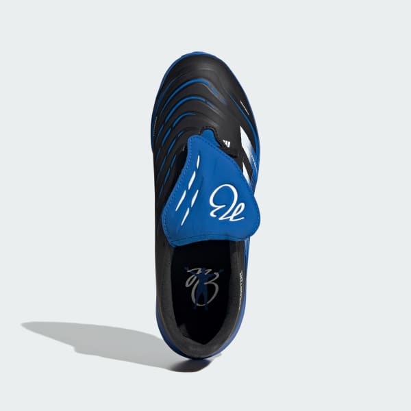 Negro Guayos Predator League Jude Bellingham para césped artificial con lengüeta abatible para niños