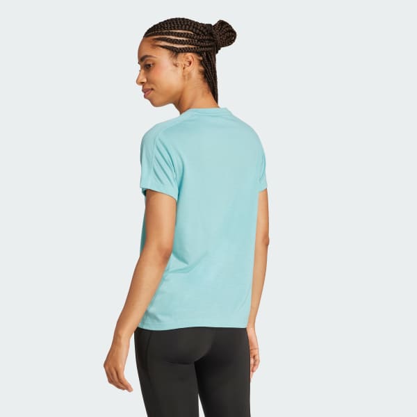 Turquoise AEROREADY Train Essentials Minimal Branding Crewneck Tee