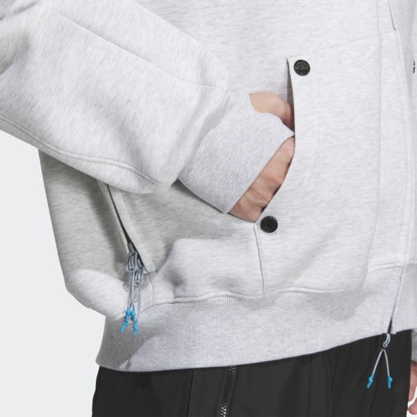 パーカー・フーディ Adidas x Ordinary People Hooded Full-Zip Light Grey Heather adidas Ordinary People Zip-Front Hoodie - Grey | adidas Malaysia