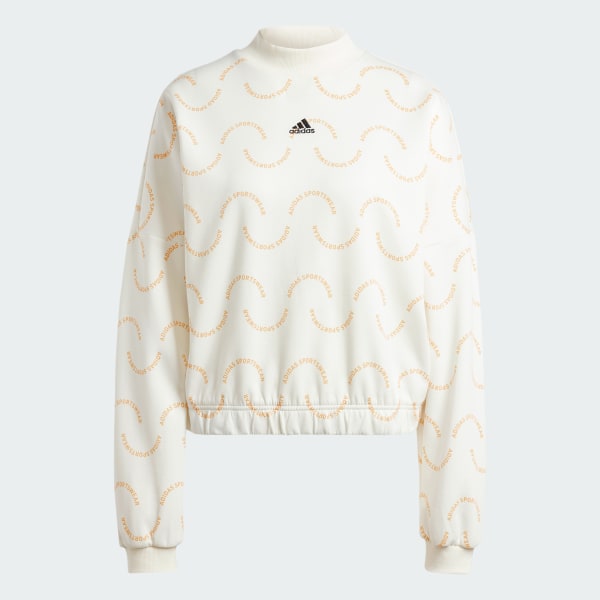 White Sportswear Resort Graphic Loose Sweatshirt