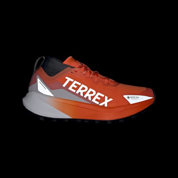 Orange Terrex Agravic GTX Trail Running Shoes