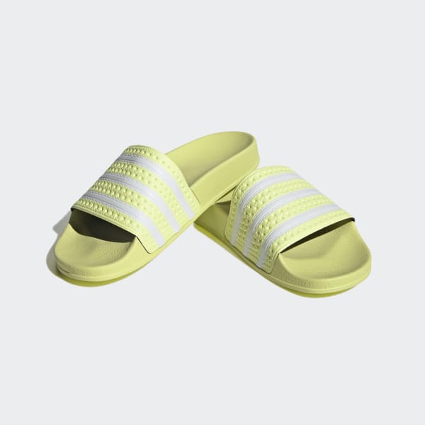 Adidas adilette slides yellow on sale