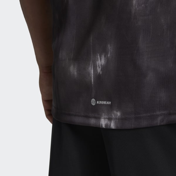 Negro Polo de Entrenamiento AEROREADY Workout con Estampado Chalk N5460