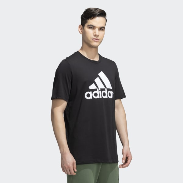 adidas BIG LOGO SINGLE JERSEY TEE - Black | adidas India