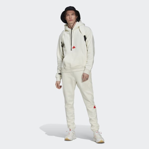 Blanco Sudadera con capucha Fleece KS813