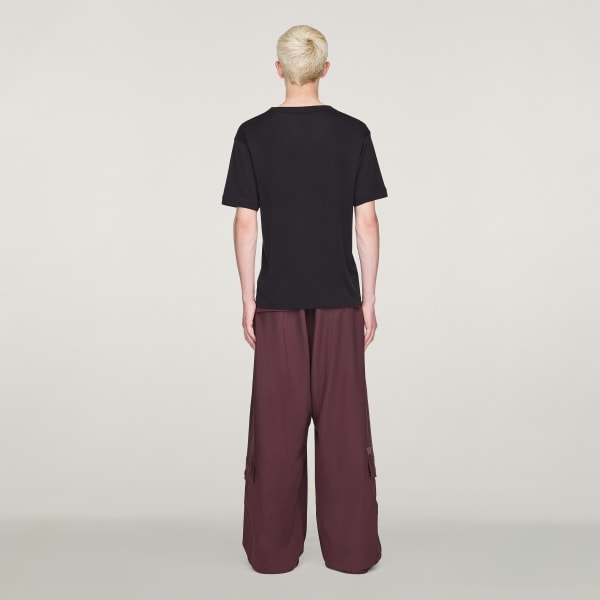 Burgundy Y-3 Sport Uniform Straight Leg Pants