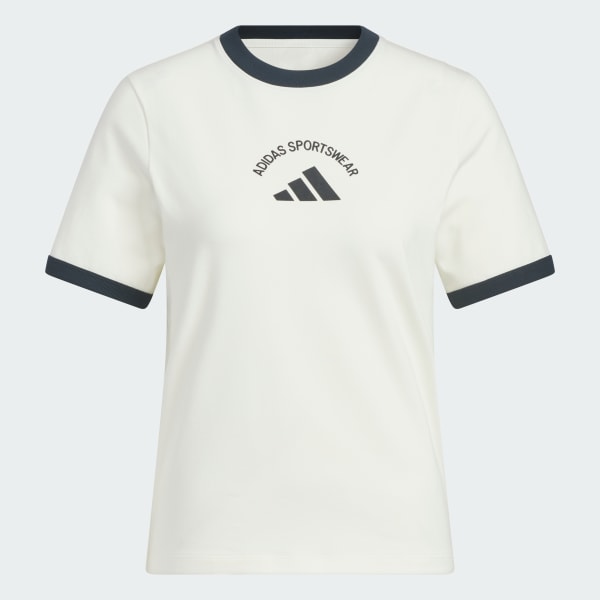 White 쇼트 슬리브 티