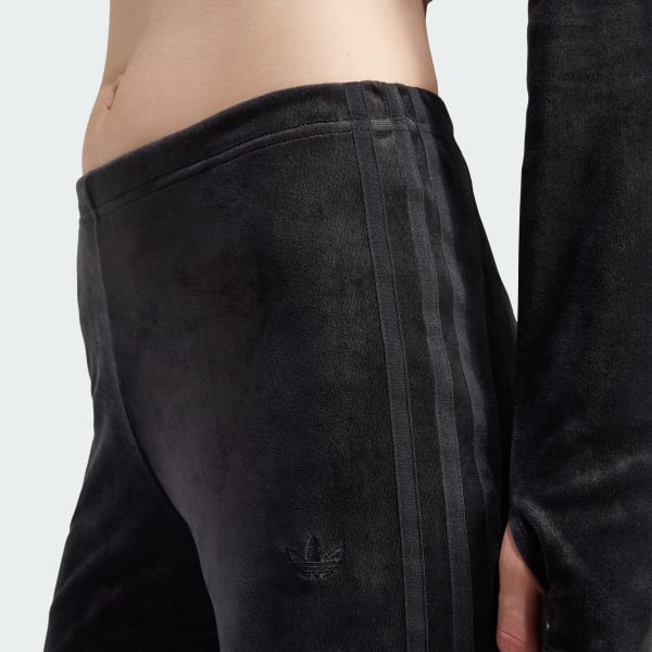 adidas Crushed Velvet Flared Pants - Black | Women's Lifestyle | adidas US