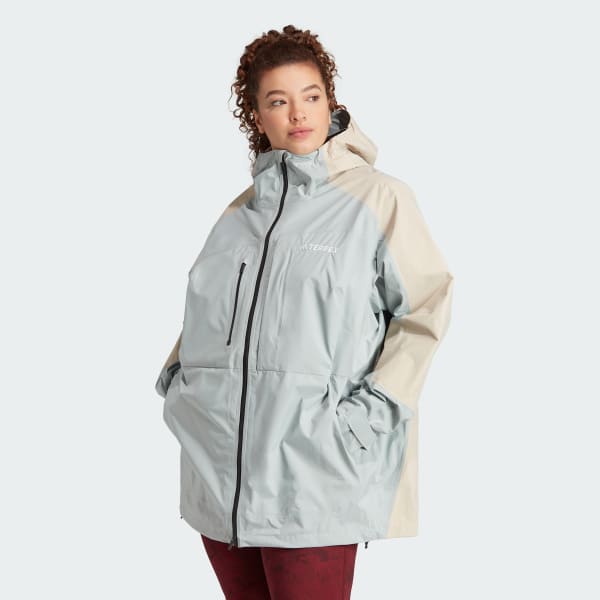 adidas TERREX Xploric RAIN.RDY Hiking Jacket (Plus Size) - Grey | Women ...