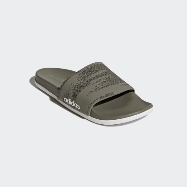 adidas cloudfoam slides green