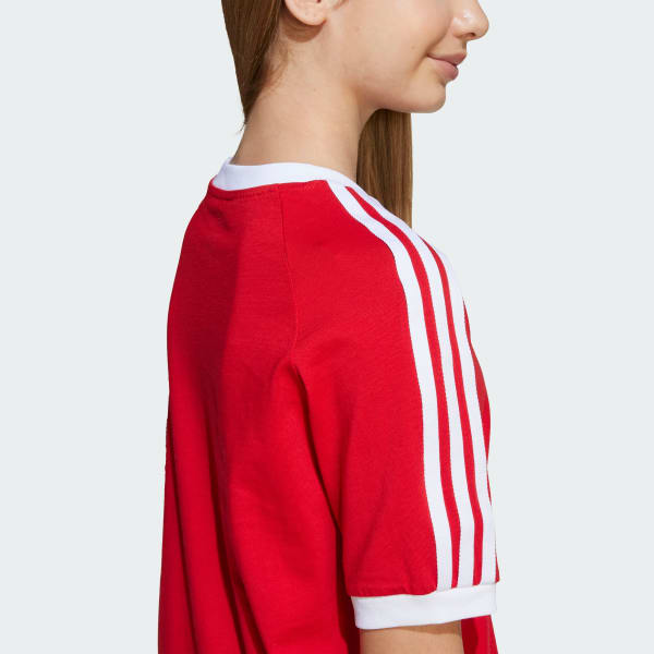 Adicolor Adidas Stripes T Shirt Rot Stripes Adidas T Shirt