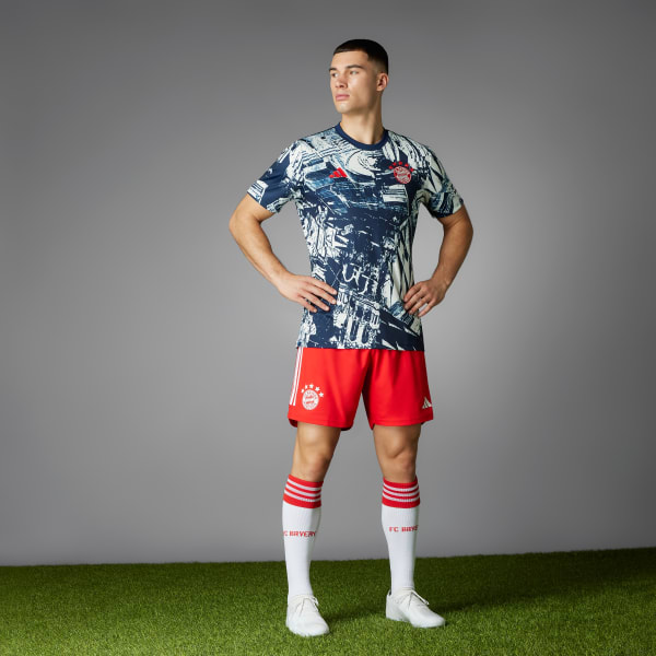 Branco Camisa Pré-Jogo FC Bayern