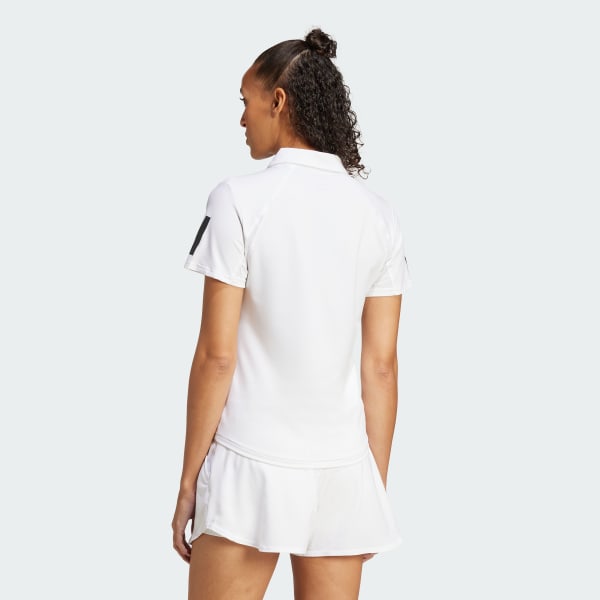 White Club Tennis Climacool 3-Stripes Polo Shirt