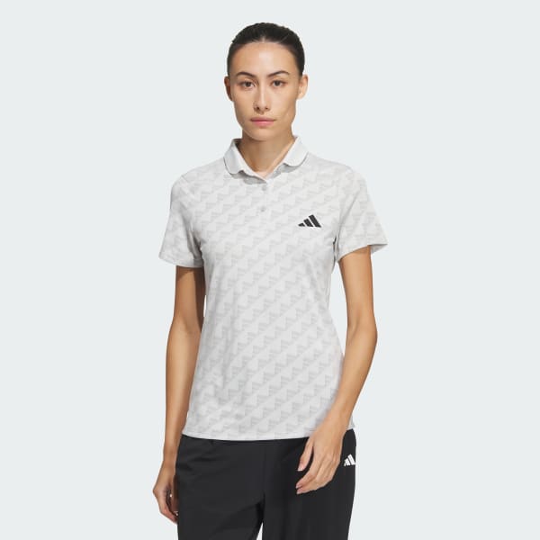 adidas HEAT.RDY Jacquard Short Sleeve Polo Shirt White adidas Malaysia
