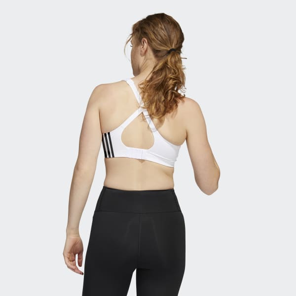 Branco Sutiã de Sustentação Elevada Treino de Impacto adidas TLRD NQ206
