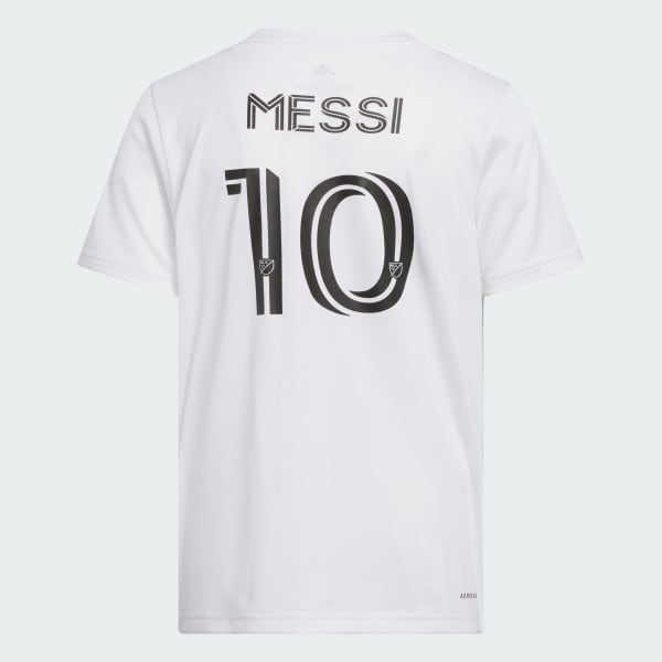 White Inter Miami CF Messi Away Fan Jersey Kids
