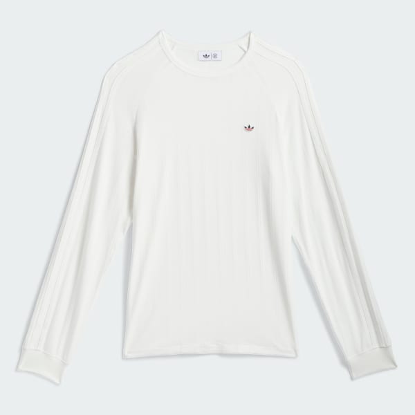 White Clot Long Sleeve Ribbed Tee by Edison Chen